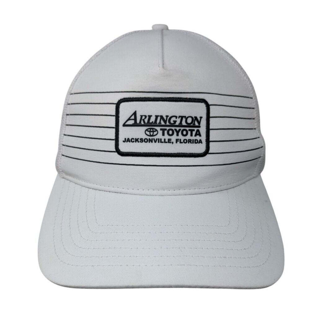Arlington Toyota Jacksonville Florida Trucker Hat White One Size Mesh Back